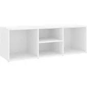 vidaXL Banc à chaussures Blanc 105x35x35 cm Aggloméré