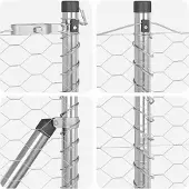 vidaXL Ground Fix Clôture en fil de fer soudé 50 x 1,2 m (L x H)