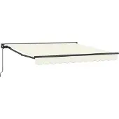 vidaXL Armature d'auvent Crème 350 x 250 cm Polyester avec revêtement PU