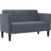 vidaXL Canapé deux places gris foncé 111 cm velours