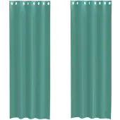 vidaXL Voile Rideaux avec oeillets 2 pcs. Turquoise