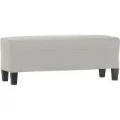 vidaXL Banc Gris clair 100x35x41 cm Tissu microfibre