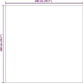 vidaXL Tapis carré SIROLO Crème 200 x 200 cm