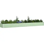 vidaXL Jardinière Vert Pastel 195 X 100 X 45 Cm Acier Galvanisé