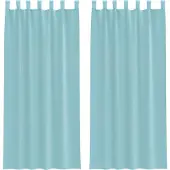 vidaXL Voile Rideaux avec passants 2 pcs. Turquoise 140x245 cm