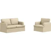 vidaXL Canapé 2 places Crème 144 x 80 x 85 cm Tissu