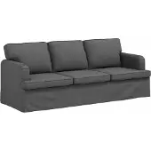 vidaXL Canapé 2 places gris foncé 144 x 80 x 85 cm tissu