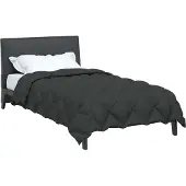 vidaXL Couette d'hiver anthracite 135 x 220 cm en microfibre