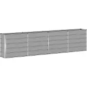 vidaXL Jardinière Gris Clair 160 X 40 X 75 Cm Acier