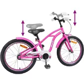 vidaXL Vélo enfant 22 pouces pour enfants de 7 à 12 ans Rose foncé