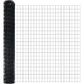 vidaXL Clôture Euro, 1,6 x 10 mètres, fer revêtu de PVC, noir