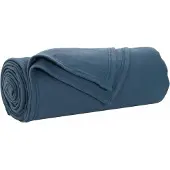 vidaXL Jeté Bleu marine 170 x 130 cm Toison