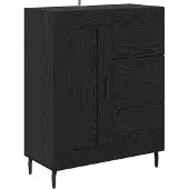 vidaXL Meuble haut, 2 pièces, imitation chêne noir, 69,5 x 34 x 180 cm