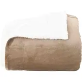 vidaXL Jeté Camel 220 x 240 cm Toison