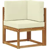 vidaXL Ensemble de salon de jardin , 5 pièces, en polyester, couleurs naturelles et crème
