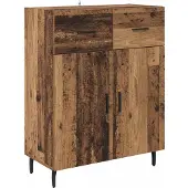 vidaXL Meuble haut, 2 pièces, bois d'œuvre, 69,5 x 34 x 180 cm, matériau de bois