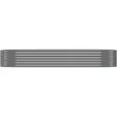 vidaXL Lit surélevé Acier revêtu par poudre 249x100x36 cm Gris
