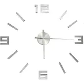 vidaXL Horloge murale 3D Design moderne argenté 100 cm XXL