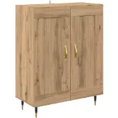 vidaXL Highboard Chêne Artisan 69,5 x 34 x 180 cm Matériau dérivé du bois