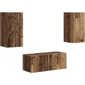 vidaXL Ensemble d'armoires TV mural 2 pcs Bois ancien