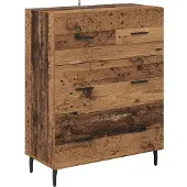 vidaXL Buffet haut avec tiroirs, 2 pièces, bois recyclé, aggloméré