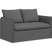 vidaXL Canapé 120cm 2 pcs Gris foncé Mét¿¿
