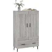 vidaXL Highboard Gris Sonoma 69,5x31x115 cm Matériau dérivé du bois