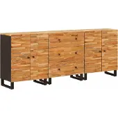 vidaXL Buffet 3 pièces Marron 60 x 33 x 75 cm Bois massif Mango