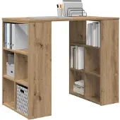 vidaXL Bureau , style artisan, bois imitation chêne, 90 x 50 x 75 cm