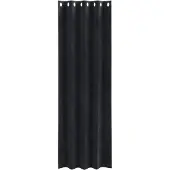 vidaXL Rideaux occultants 2 pcs noir 140 x 245 cm velours