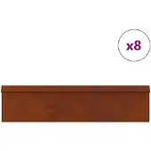 vidaXL Clôture anti-limaces 12 pcs Rouillé Acier résistant aux intempéries