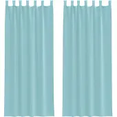 vidaXL Voile Rideaux avec passants 2 pcs. Turquoise 140x260 cm