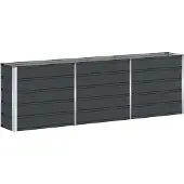 vidaXL Jardinière Anthracite 160 X 40 X 75 Cm Acier