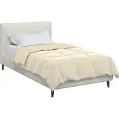 vidaXL Couette toutes saisons rembourrée crème 140 x 220 cm microfibre
