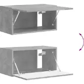 vidaXL Ensemble de meubles TV , 5 pièces, béton gris, aggloméré