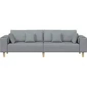 vidaXL Sofa en tissu avec coussin Gris clair 208 cm tissu