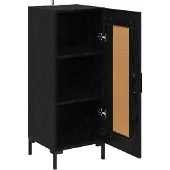 vidaXL Sideboard Olden noir imitation chêne 34,5 x 34 x 90 cm
