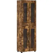 vidaXL Ensemble de meubles TV FLORIN, 3 pièces, bois d'ingénierie en chêne fumé