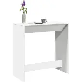 vidaXL Table de bar blanche 102x50x103,5 cm Bois composite