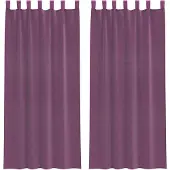 vidaXL Voile Rideaux avec passants 2 pcs. Violet 140x245 cm