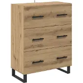 vidaXL Highboard avec tiroirs 2 pcs Artisan-Chêne Bois composite