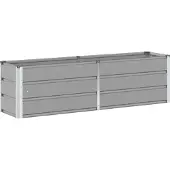 vidaXL Jardinière Gris Clair 160 X 40 X 45 Cm Acier
