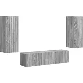 vidaXL Ensemble de meubles TV mural 2 pcs Gris Sonoma Bois composite