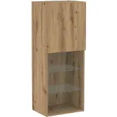 vidaXL Ensemble de meubles TV , 40,5 x 30 x 102 cm, imitation chêne artisanal, panneaux de particules