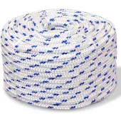 vidaXL Corde de bateau Polypropylène 12 mm 50 m Blanc