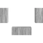 vidaXL Ensemble de meubles TV mural 2 pcs Gris Sonoma Bois composite