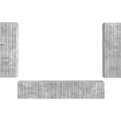 vidaXL Ensemble de meubles TV mural 4 pcs Béton Gris Bois composite
