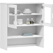 vidaXL Partie supérieure du highboard MOLDE blanc 90x35x100 cm pin massif