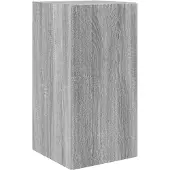 vidaXL Ensemble d'étagères murales pour téléviseur, montage mural, 4 pièces, bois gris Sonoma