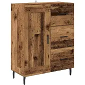 vidaXL Highboard 2 pcs Altholz Engineered Wood und Glas